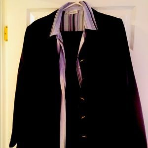 Pantsuit includes purple stripped blouse worn once